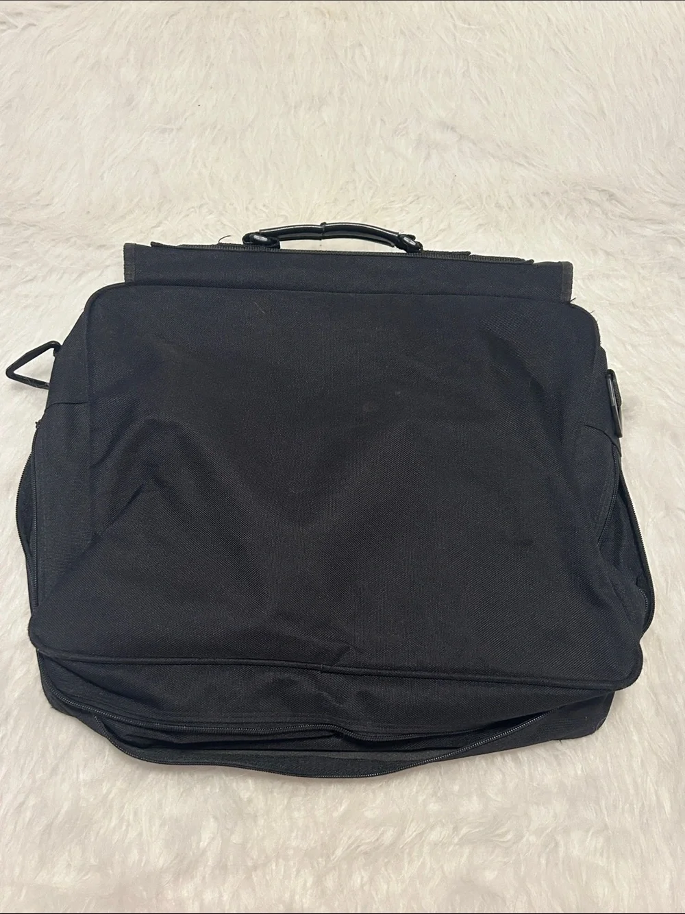 Harley-Davidson Black Canvas Messenger with Orange Logo